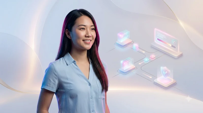 Ảnh minh họa tổng quan hoàn tất quy trình và bắt đầu sử dụng dịch vụ trực tuyến
