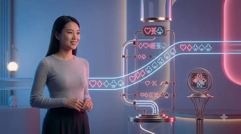 Hai dải bài trên bàn cờ, một dải sáng rõ và một dải mờ với dấu X đỏ tượng trưng cho nước đi không hợp lệ.