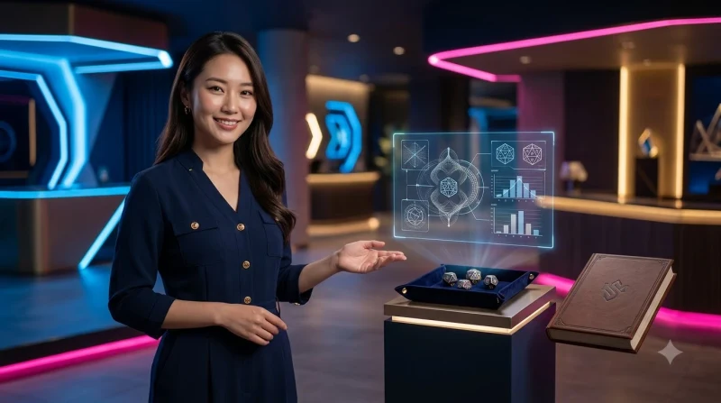 Kính lúp phóng đại ba viên xúc xắc với biểu tượng kiểm tra minh họa điểm quan trọng khi tính tài xỉu 88CLB