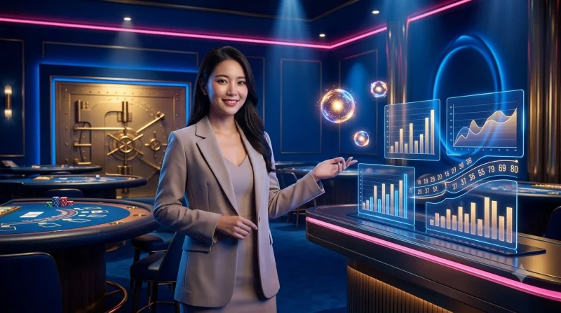 Minh họa bước tra cứu kết quả xổ số với bảng số trực quan và ánh sáng điện ảnh chuyên nghiệp