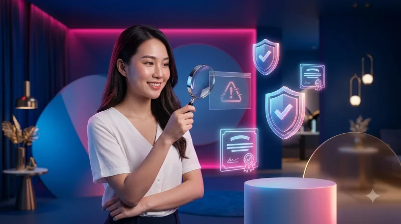 Minh họa kiểm tra thanh địa chỉ trình duyệt để nhận biết website 88CLB chính thức.