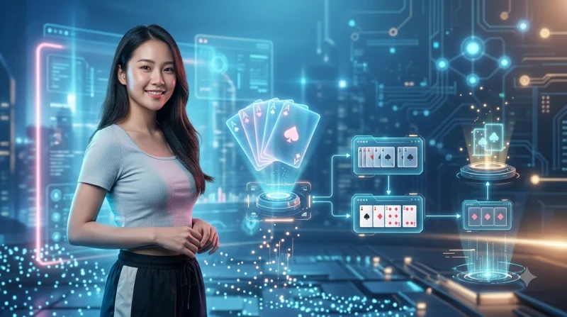 Minh họa người chơi tham gia một ván Phỏm 88CLB online.
