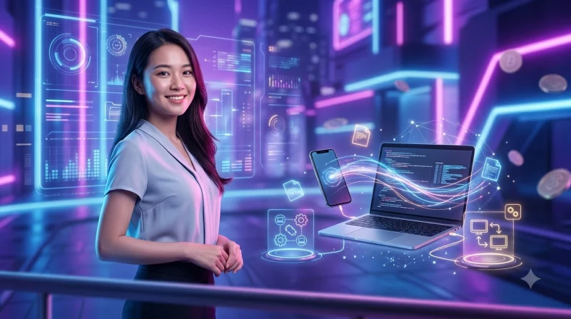 Thiết bị điện tử với các bảng dữ liệu trực quan minh họa tiêu chí lựa chọn phương thức đồng bộ.